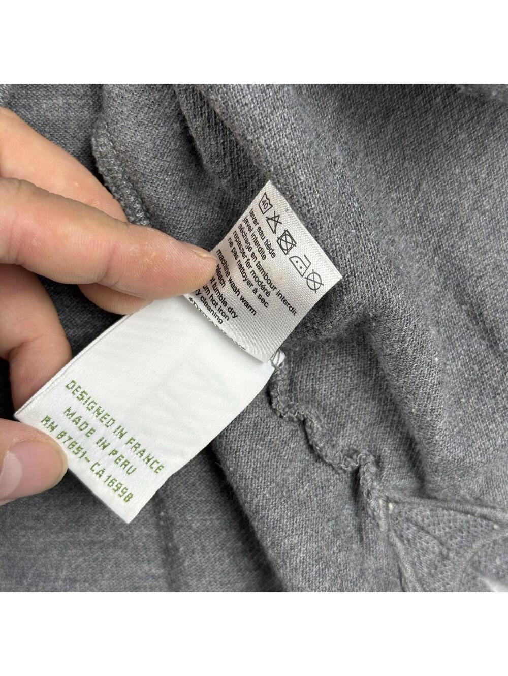 Lacoste Polo Shirt Mens 5 Gray Big Croc Logo Designer Golf Classic Fit Preppy - Picture 8 of 9